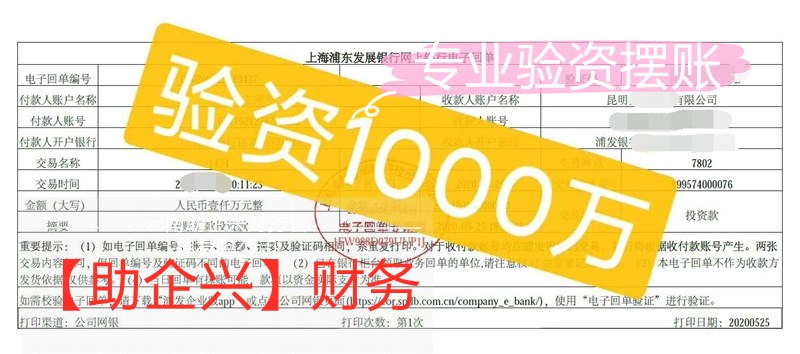 昆明驗資擺賬價格
